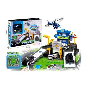 Police parkoló szett dobozban - 90042