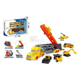 Munkagép szállító kamion szett dobozban - 90133