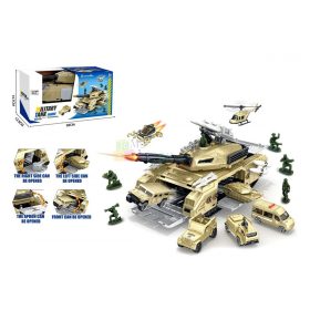 Katonai járműszállító tank szett dobozban - 90136