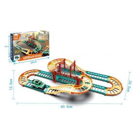 Autópálya építő szett dobozban - elemes - 90138