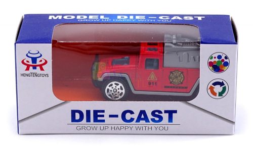 Fém tűzoltóautó dobozban - 90230