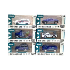 Fém rendőrautó dobozban - 90248