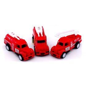 Tűzoltójárművek dobozban - 3 darabos szett - 90250