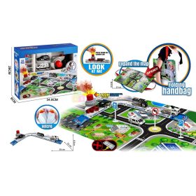   Térképpálya katapult - kilövős rendőrségi játékszett dobozban - 90400