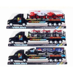 Járműszállító kamion szett platformon - 90580