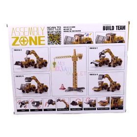 Szerelős munkagép játékszett dobozban - elemes - 90642